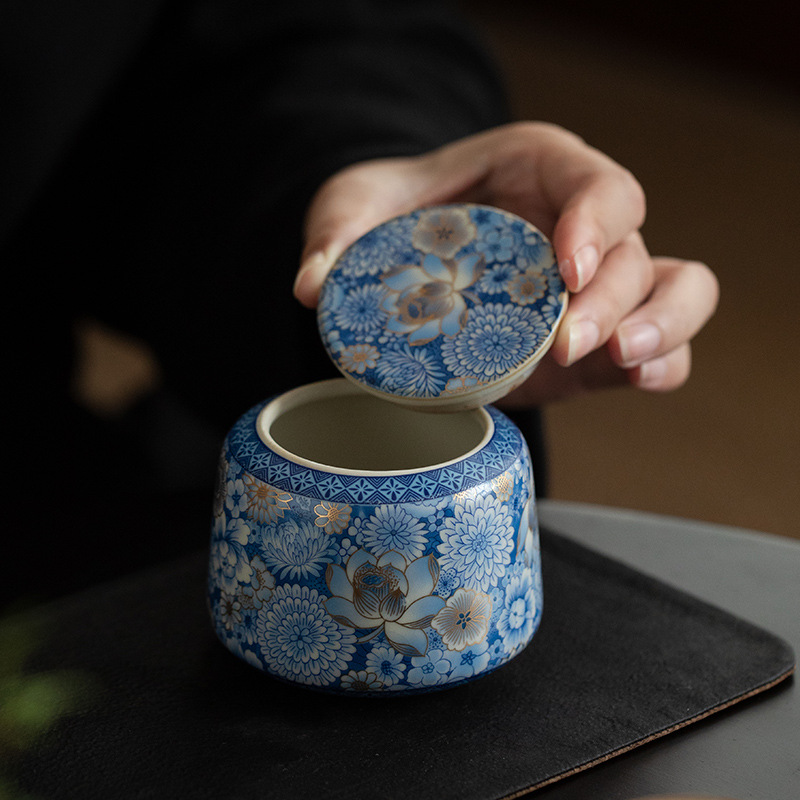 繁花茶葉存儲罐