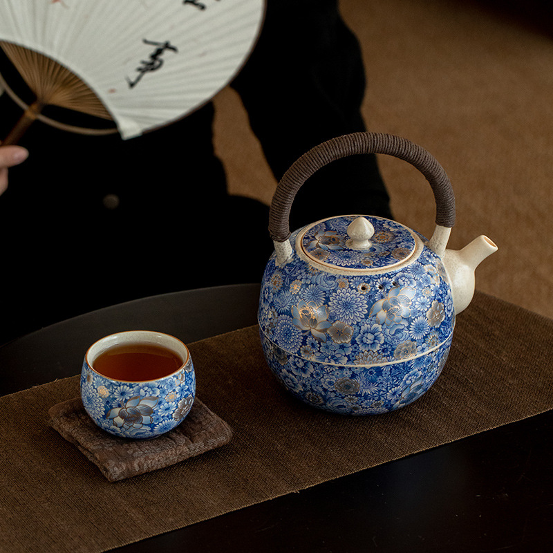 繁花鳴泉提梁壺