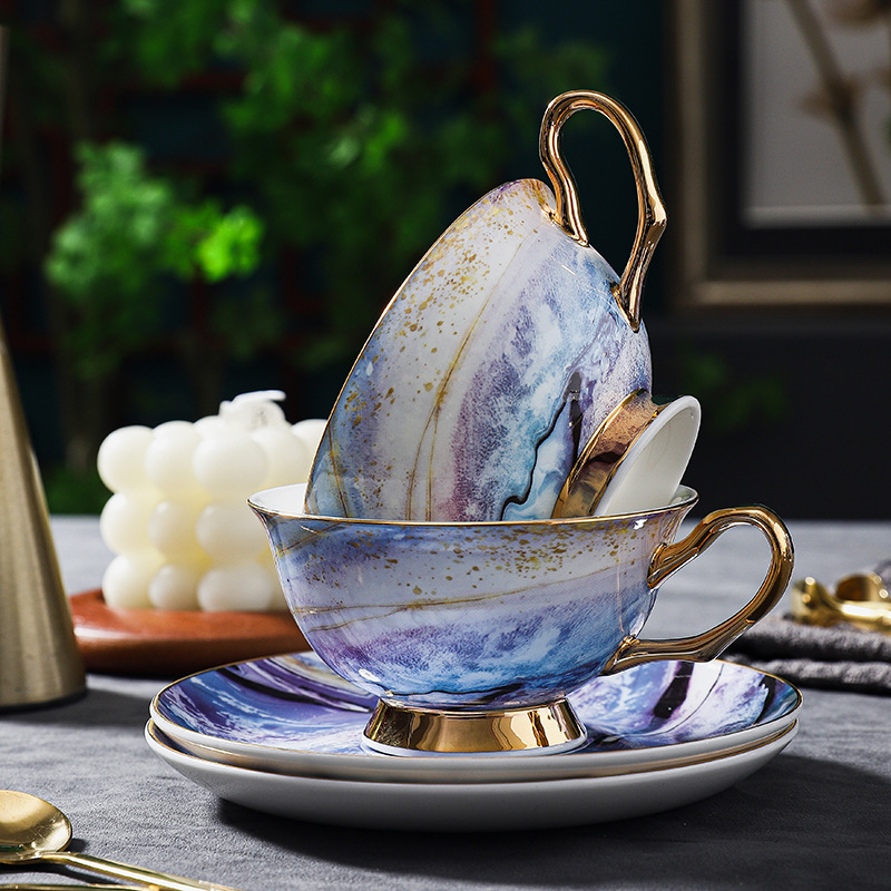 高級陶瓷復古下午茶杯禮盒咖啡杯套裝