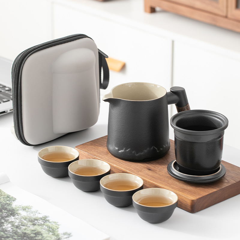 戶外隨身功夫泡茶壺茶杯簡易露營快客杯