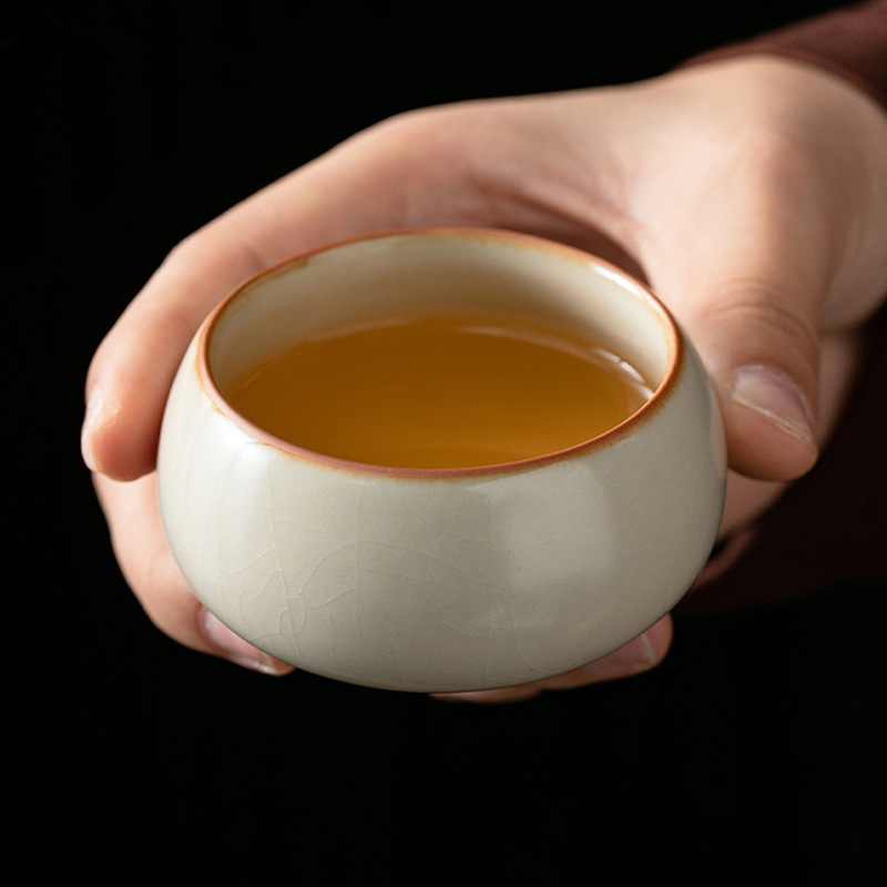 米黃品茗杯羅漢杯