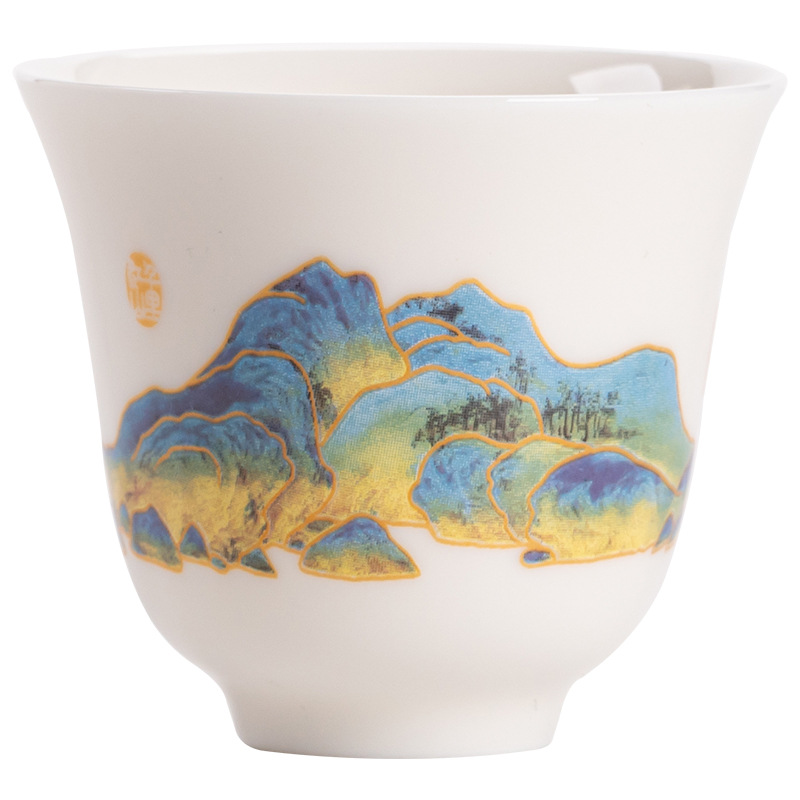 白瓷描金聞香杯