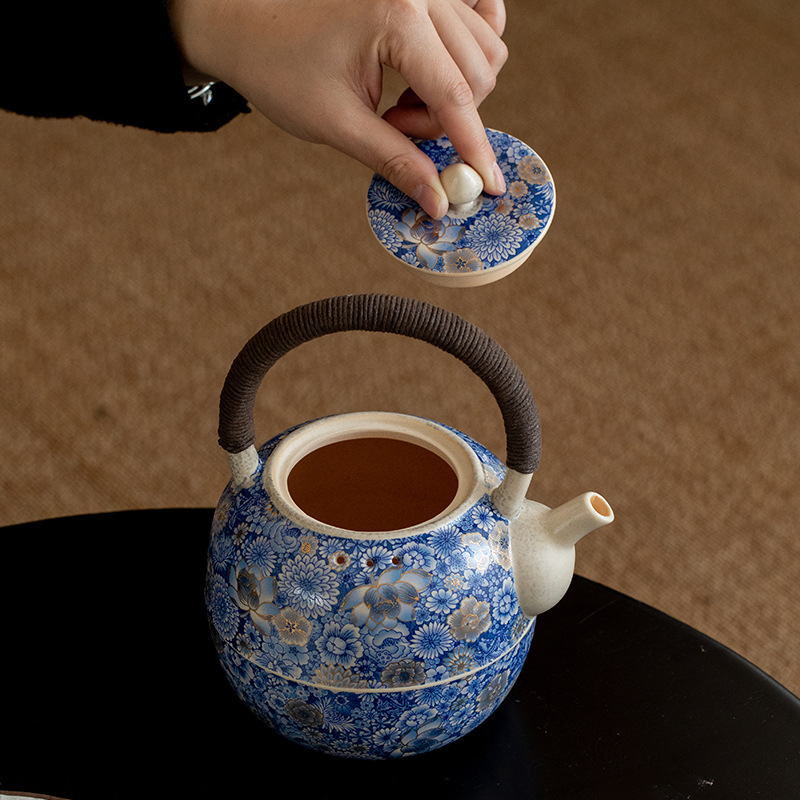 繁花鳴泉提梁壺