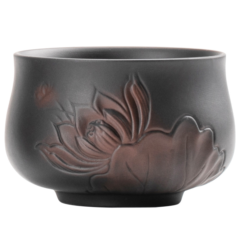 紫陶荷花主人杯