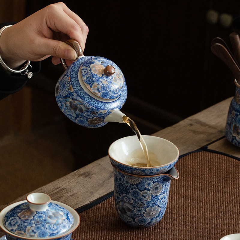 繁花系列15頭茶具套裝高檔伴手禮