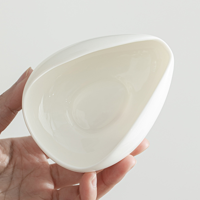 羊脂玉白瓷茶荷茶則