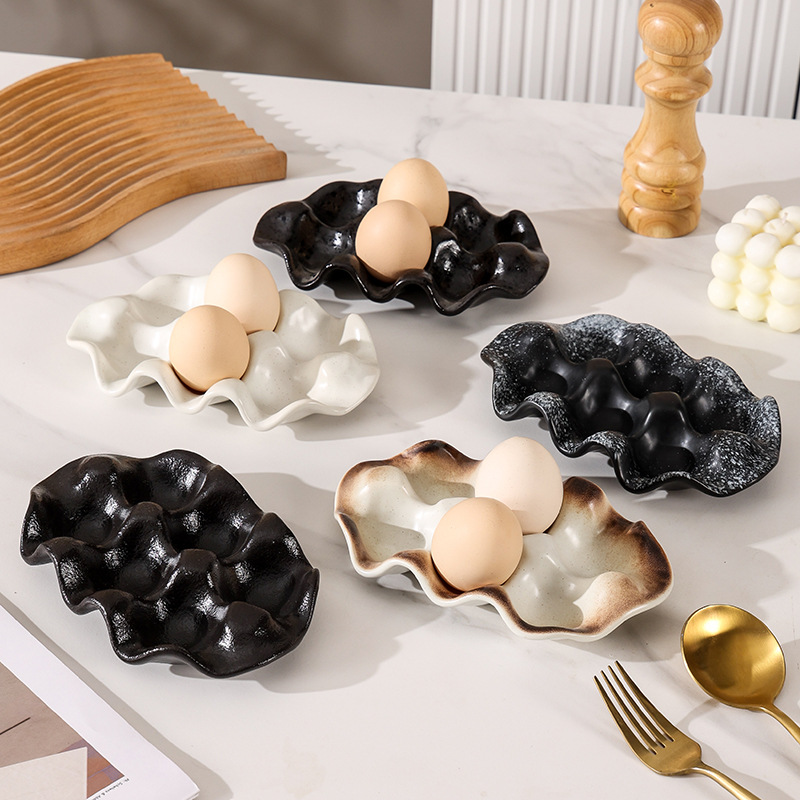 復古家用陶瓷雞蛋收納托盤
