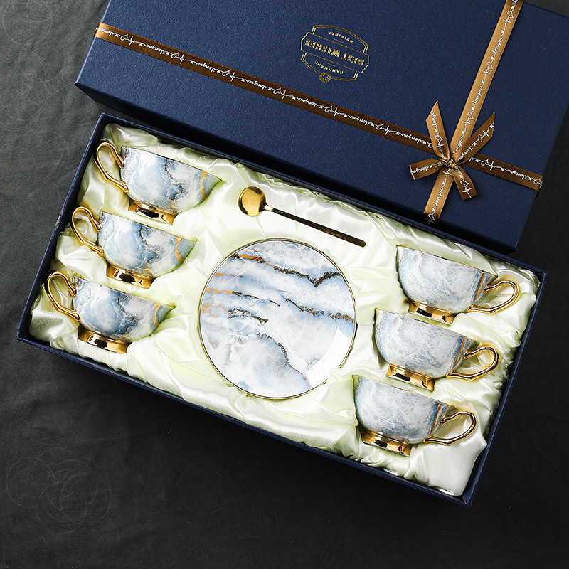 骨瓷咖啡杯奢華家用杯碟套裝