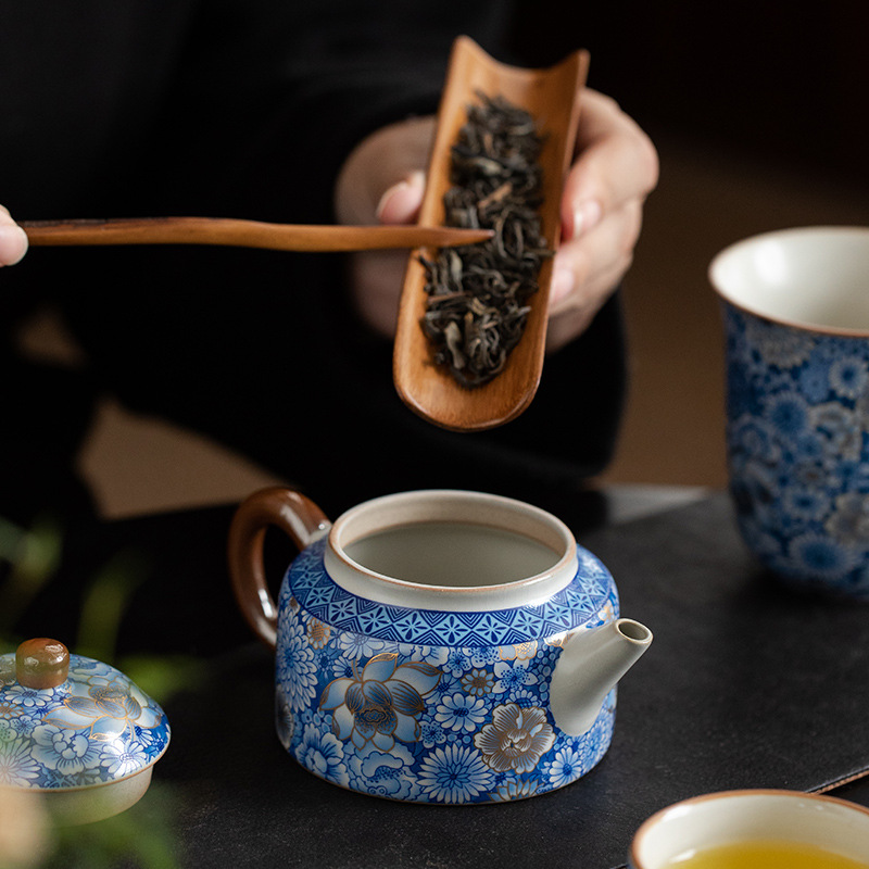 繁花德鐘壺高檔汝窯家用泡茶壺單壺