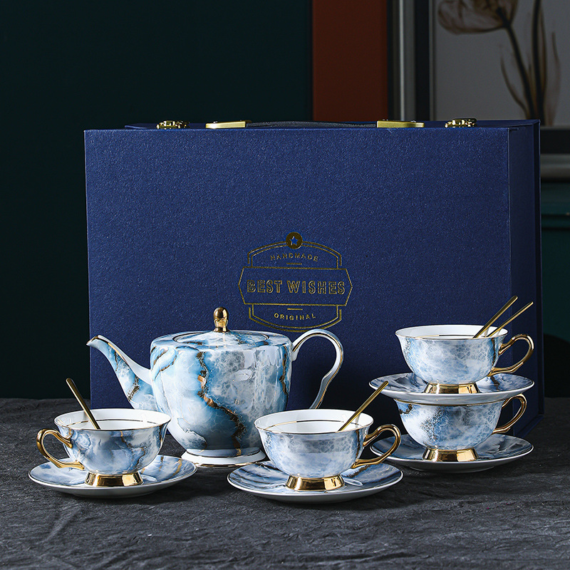 骨瓷咖啡杯奢華家用杯碟套裝