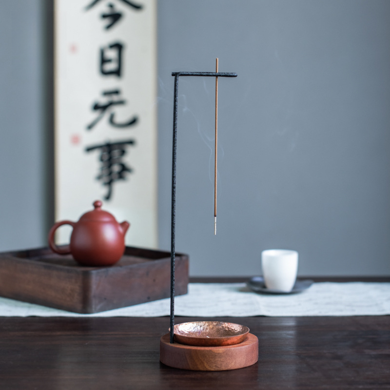 創意實木鐵藝線香插座