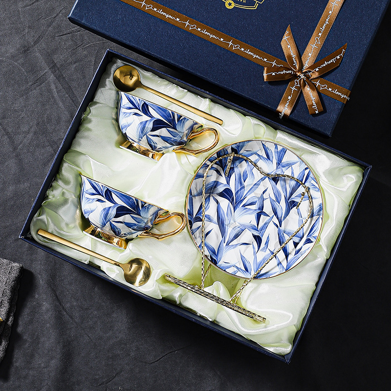 高顏值輕奢咖啡杯骨瓷套裝