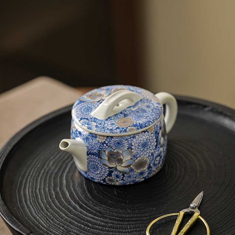 繁花茶壺漢瓦壺單壺