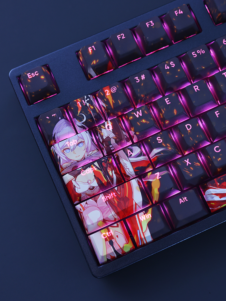 薪炎之律者琪亞娜透光RGB108鍵標準配列衛星軸鍵帽-ZUIHANG SHOP