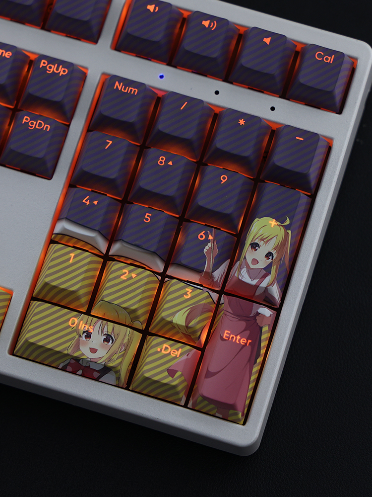 孤獨搖滾伊地知虹夏透光RGB108鍵標準配列衛星軸鍵帽-ZUIHANG SHOP