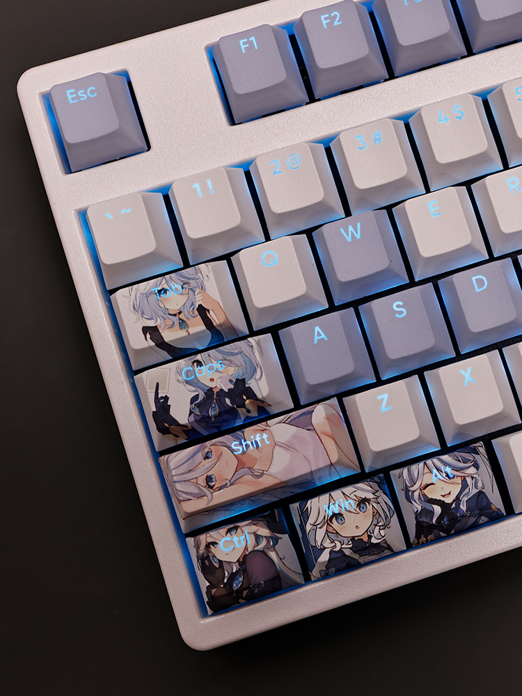 原神芙寧娜透光RGB108鍵標準配列衛星軸鍵帽-ZUIHANG SHOP