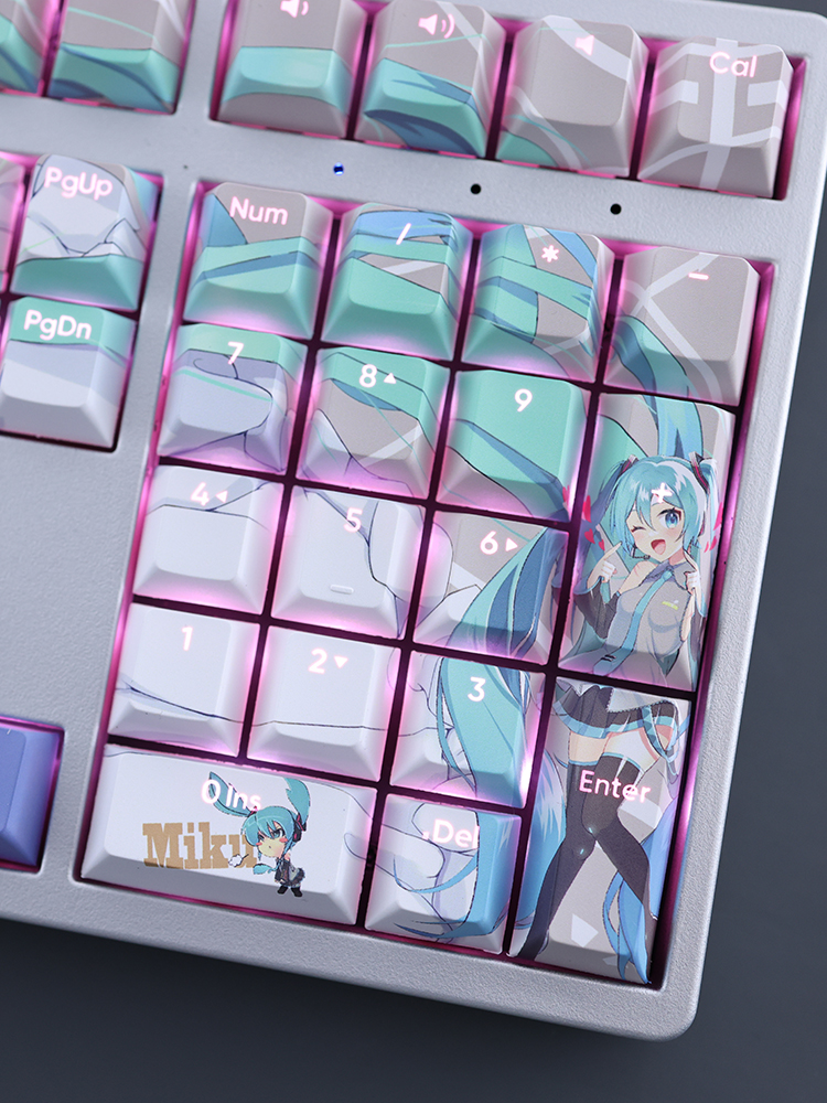 初音未來透光RGB108鍵標準配列衛星軸鍵帽-ZUIHANG SHOP