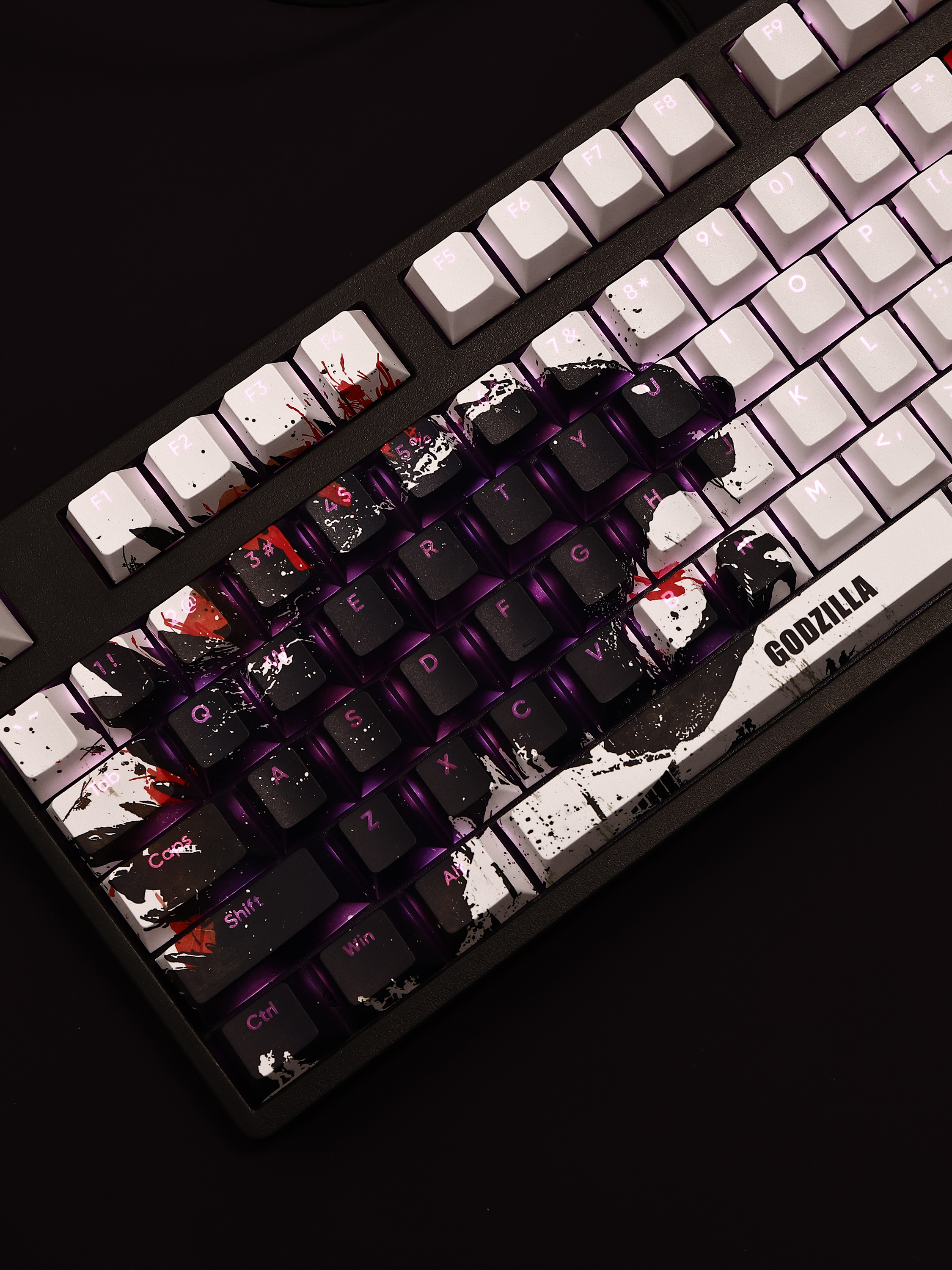 哥吉拉怪獸之王透光RGB108鍵標準配列衛星軸鍵帽-ZUIHANG SHOP