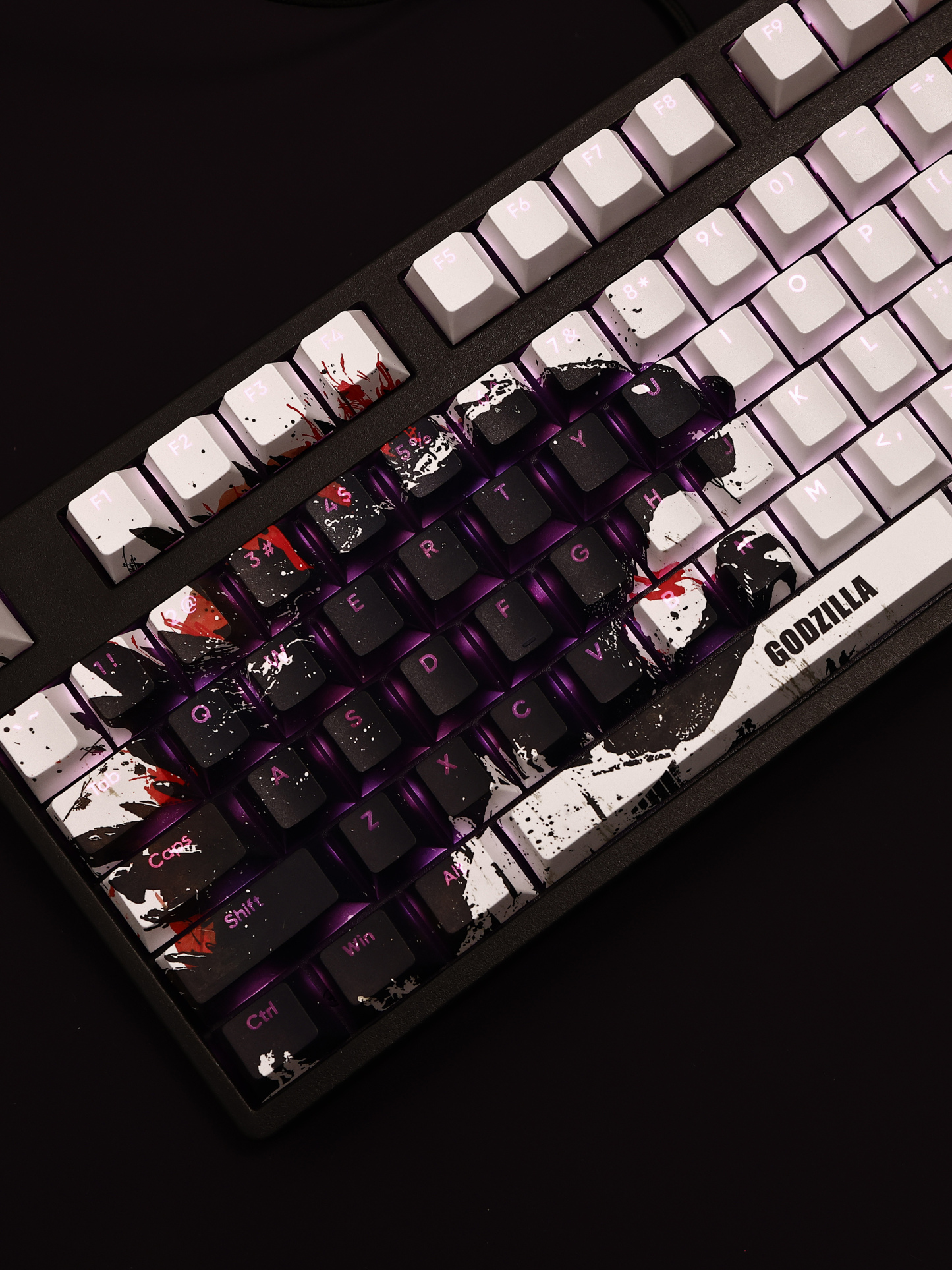哥吉拉怪獸之王透光RGB108鍵標準配列衛星軸鍵帽-ZUIHANG SHOP