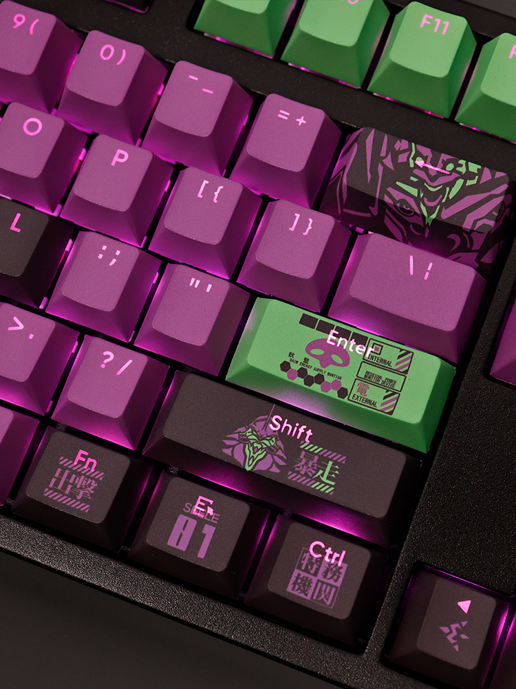 EVA初號機透光RGB108鍵標準配列衛星軸鍵帽-ZUIHANG SHOP
