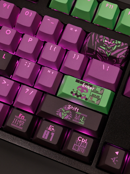 EVA初號機透光RGB108鍵標準配列衛星軸鍵帽-ZUIHANG SHOP