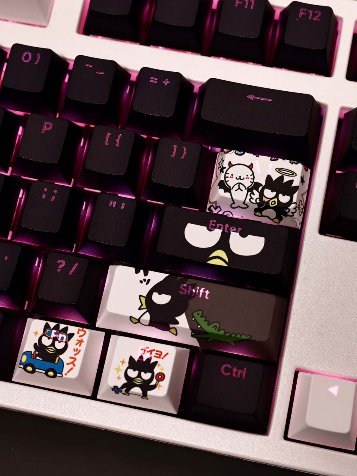 酷企鵝三麗鷗透光RGB108鍵標準配列衛星軸鍵帽-ZUIHANG SHOP