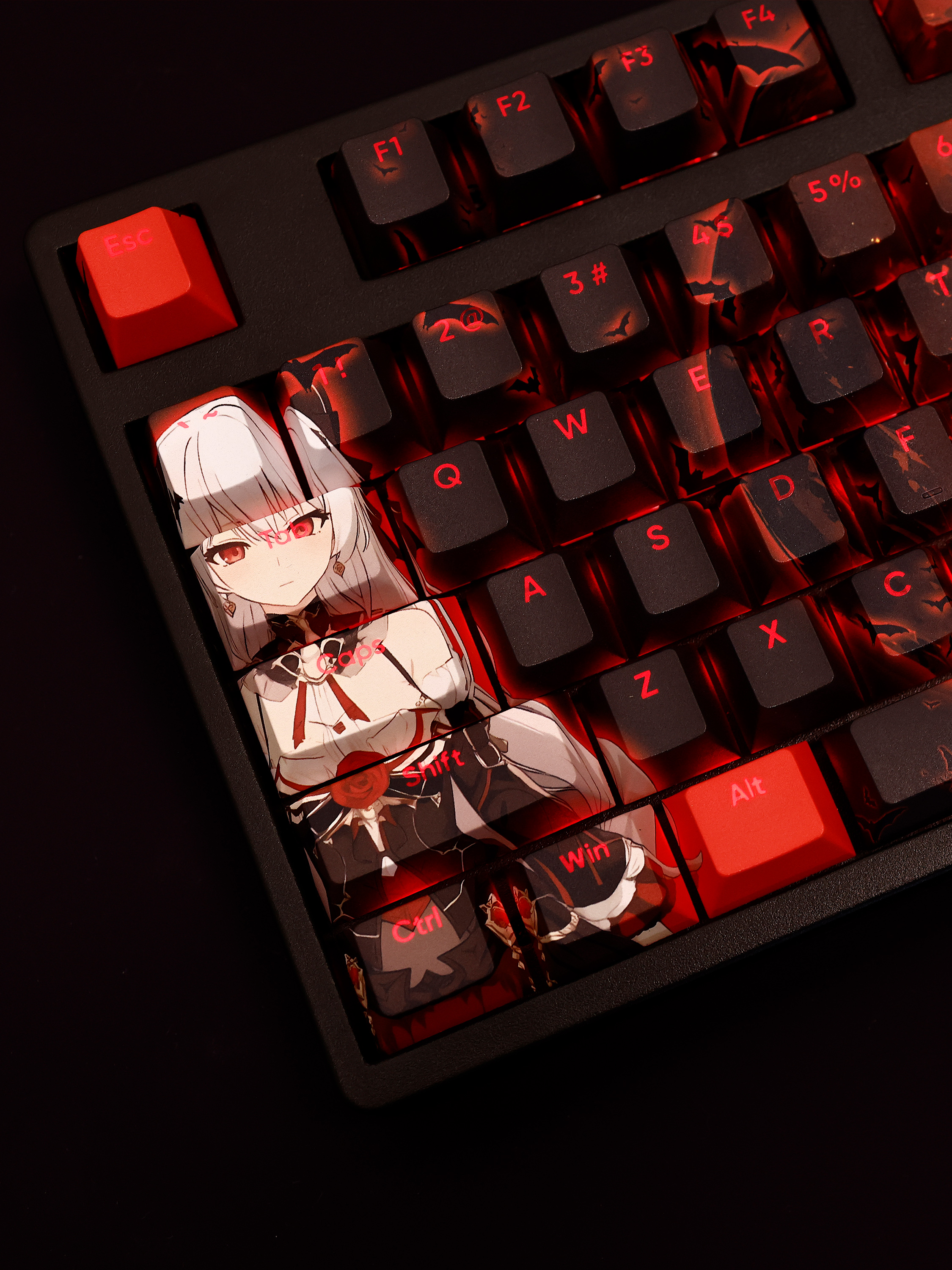 月下誓約德麗莎透光RGB108鍵標準配列衛星軸鍵帽-ZUIHANG SHOP