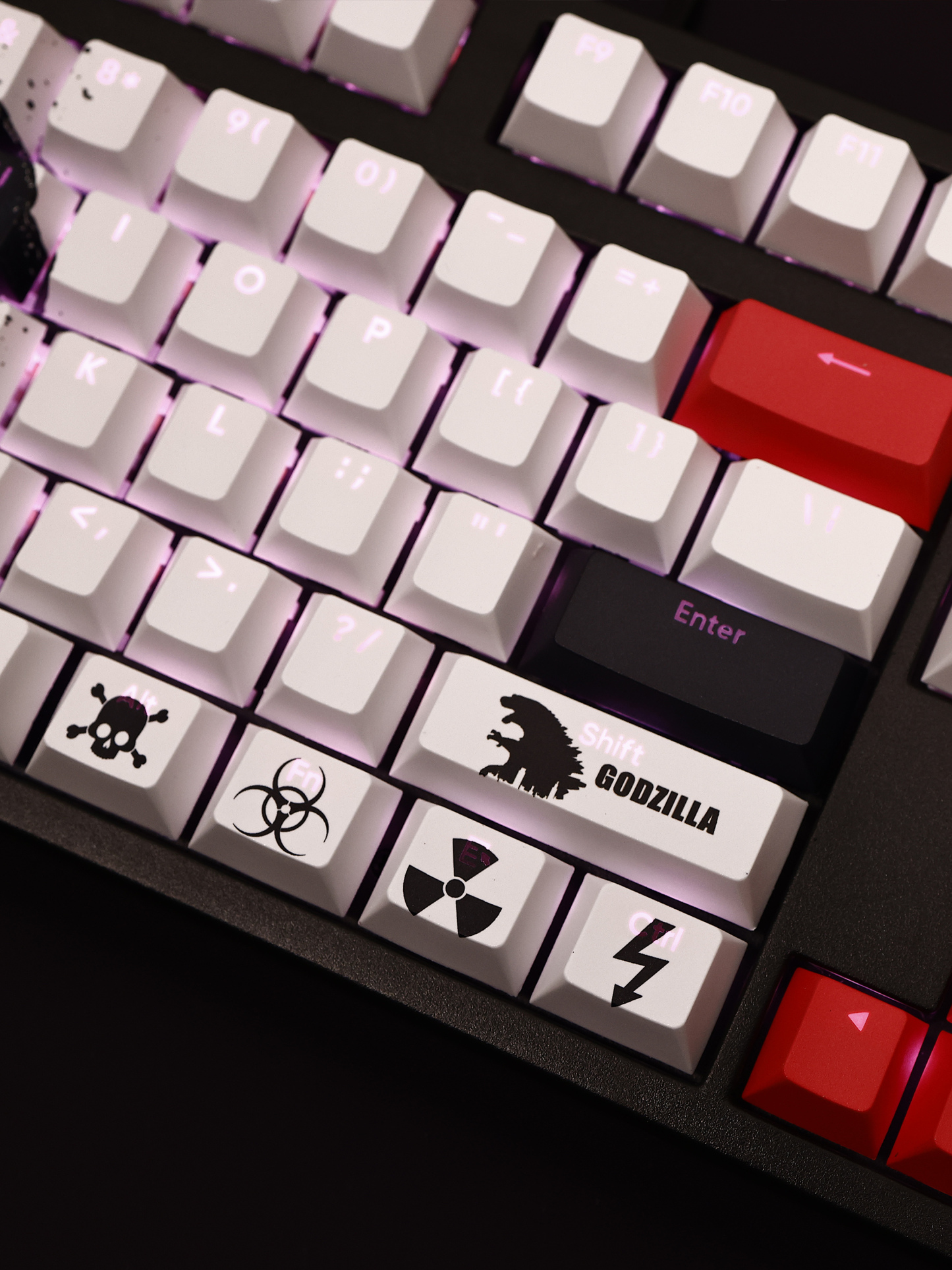 哥吉拉怪獸之王透光RGB108鍵標準配列衛星軸鍵帽-ZUIHANG SHOP