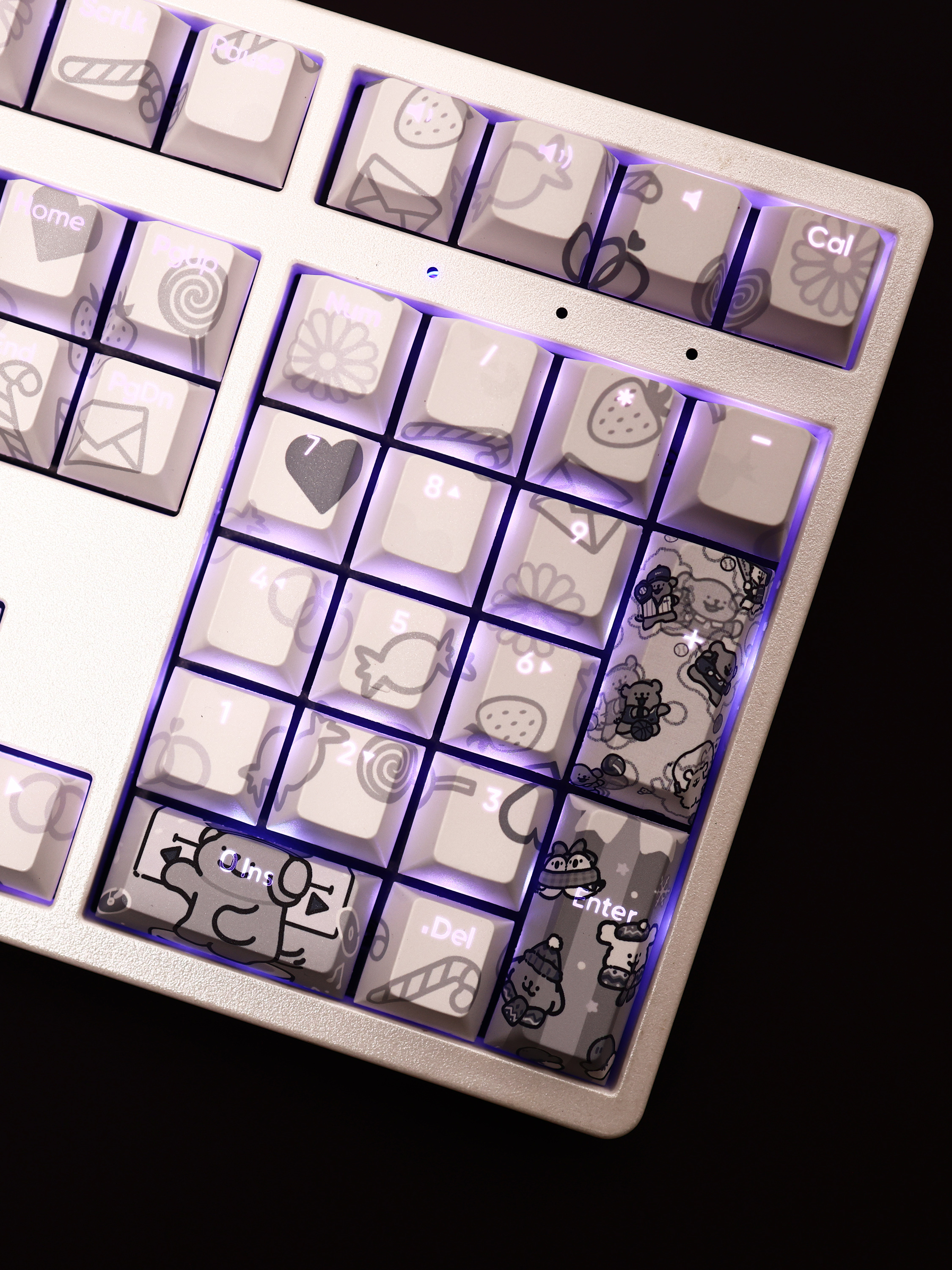 線條小狗透光RGB108鍵標準配列衛星軸鍵帽-ZUIHANG SHOP