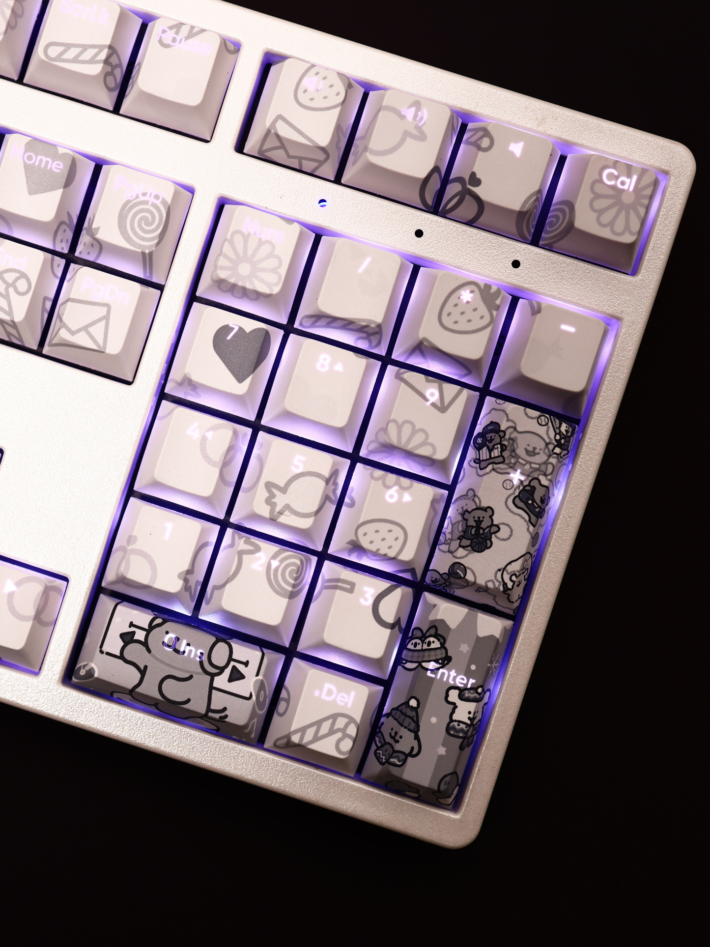 線條小狗透光RGB108鍵標準配列衛星軸鍵帽-ZUIHANG SHOP