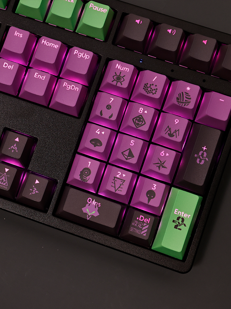 EVA初號機透光RGB108鍵標準配列衛星軸鍵帽-ZUIHANG SHOP