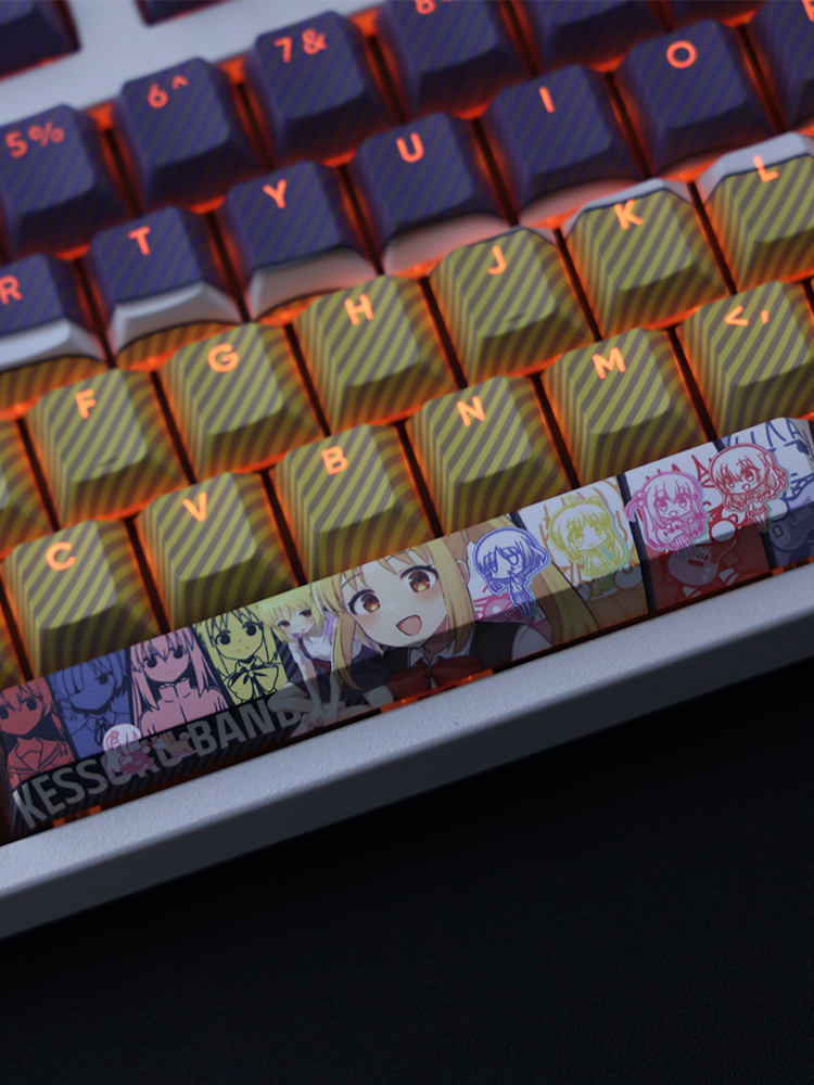 孤獨搖滾伊地知虹夏透光RGB108鍵標準配列衛星軸鍵帽-ZUIHANG SHOP