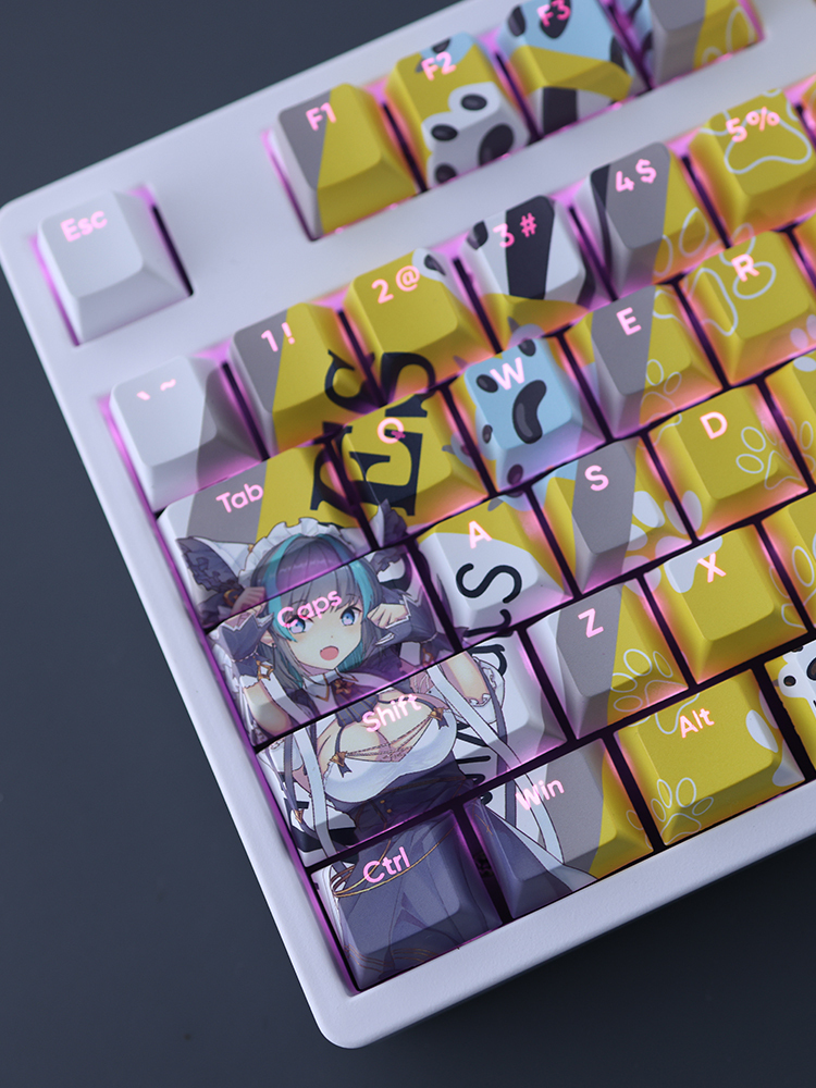 柴郡碧藍航線透光RGB108鍵標準配列衛星軸鍵帽-ZUIHANG SHOP