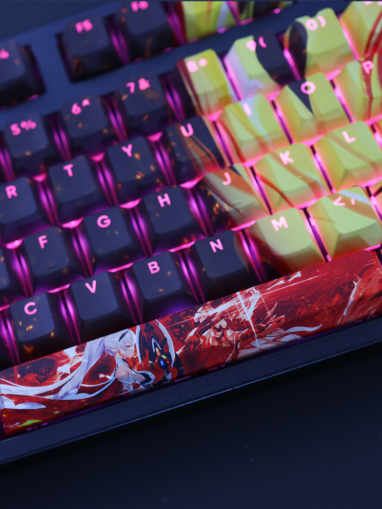 薪炎之律者琪亞娜透光RGB108鍵標準配列衛星軸鍵帽-ZUIHANG SHOP