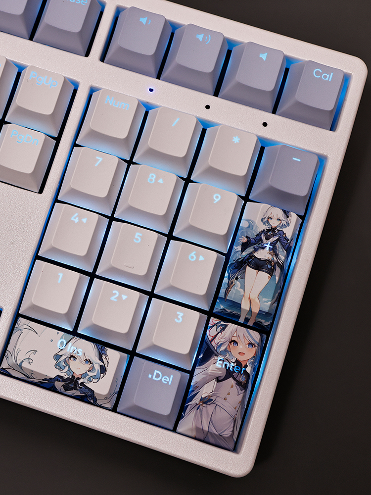 原神芙寧娜透光RGB108鍵標準配列衛星軸鍵帽-ZUIHANG SHOP