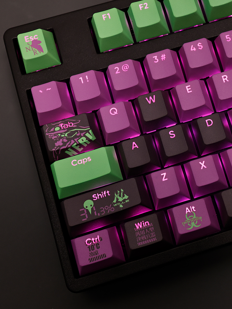 EVA初號機透光RGB108鍵標準配列衛星軸鍵帽-ZUIHANG SHOP