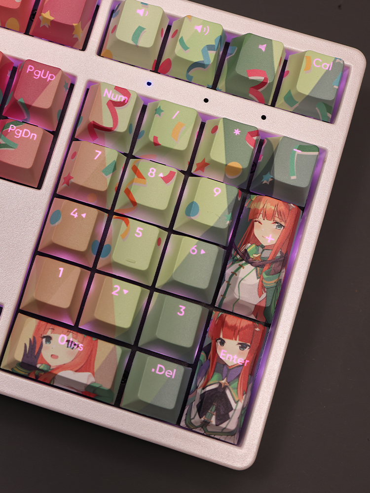 無聲鈴鹿透光RGB108鍵標準配列衛星軸鍵帽-ZUIHANG SHOP