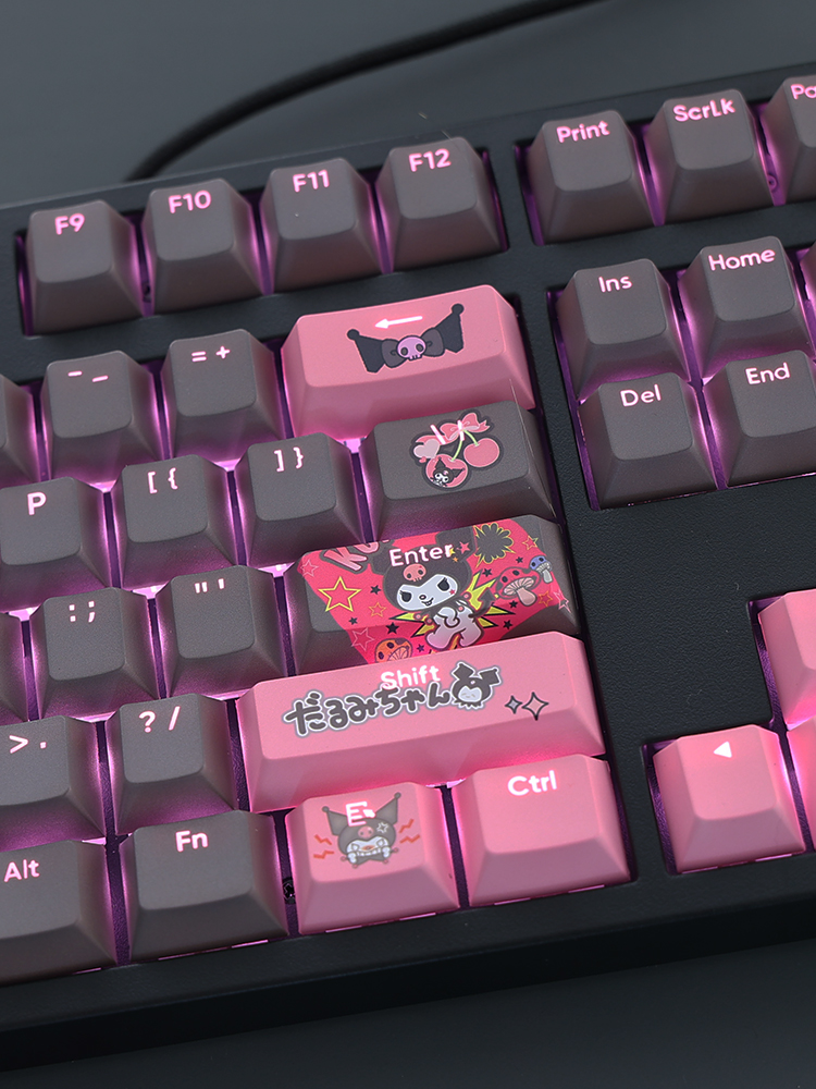 三麗鷗庫洛米透光RGB108鍵標準配列衛星軸鍵帽-ZUIHANG SHOP