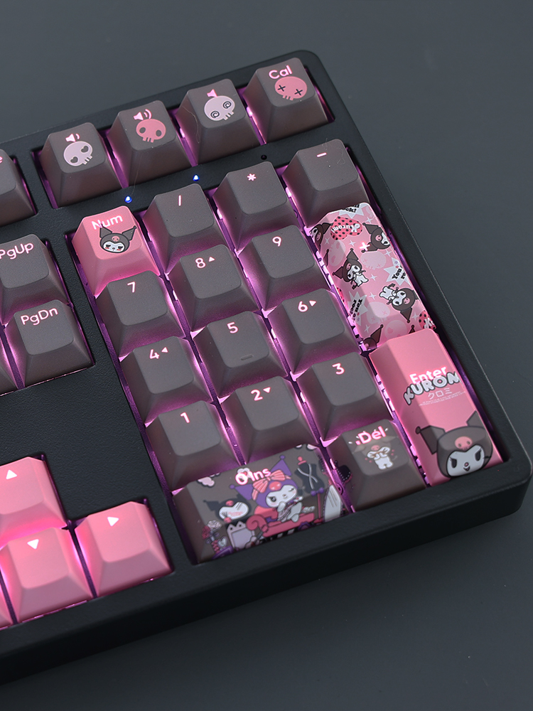 三麗鷗庫洛米透光RGB108鍵標準配列衛星軸鍵帽-ZUIHANG SHOP