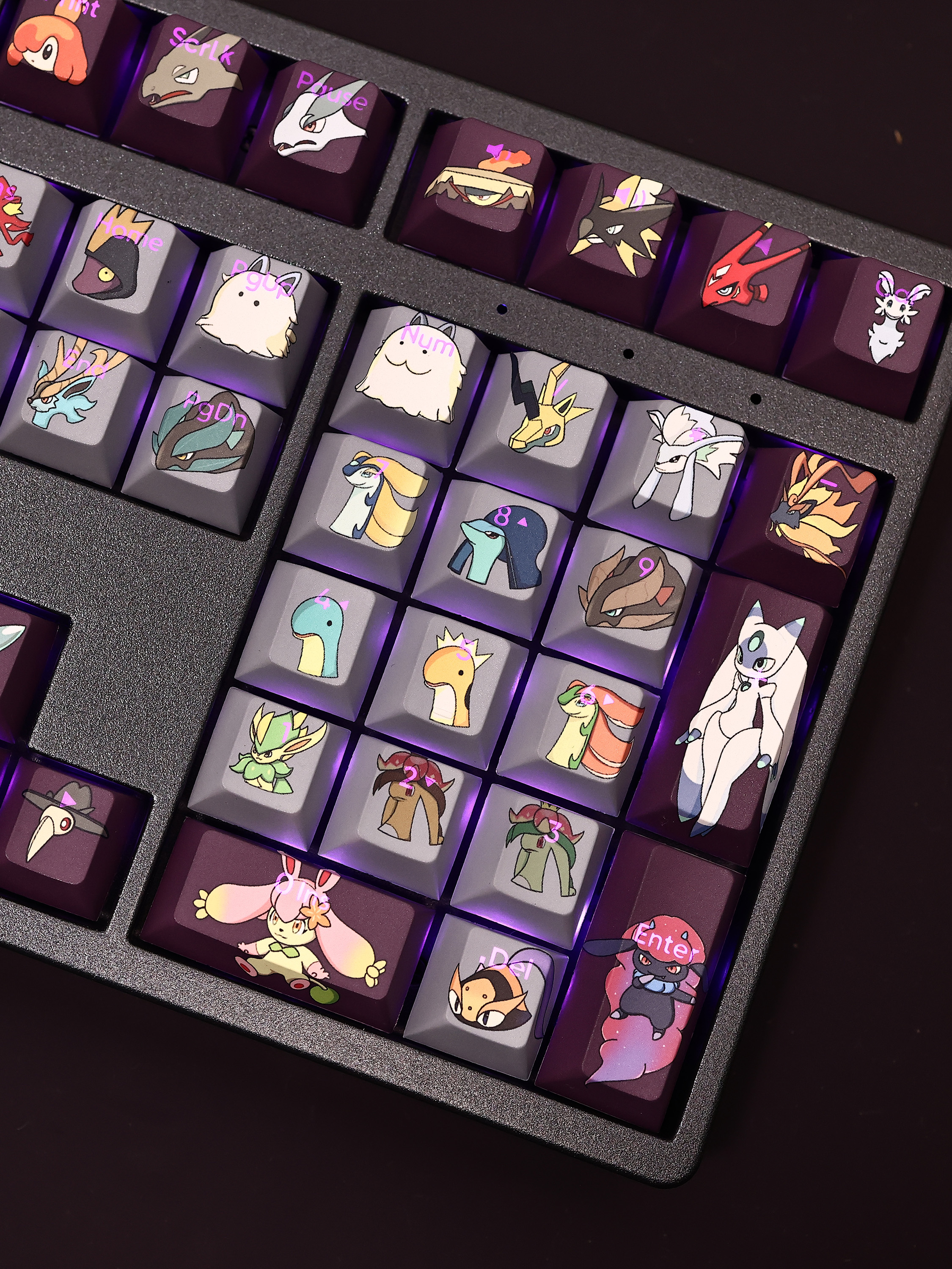 幻獸帕魯全圖鑑角色透光RGB108鍵標準配列衛星軸鍵帽-ZUIHANG SHOP