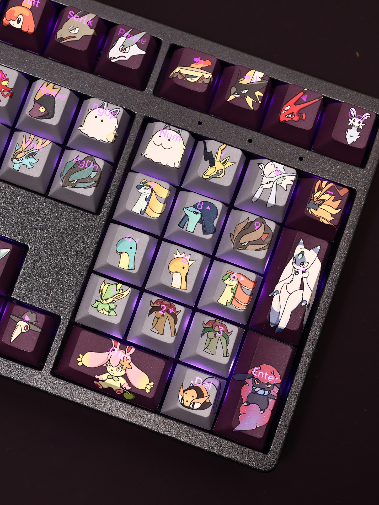 幻獸帕魯全圖鑑角色透光RGB108鍵標準配列衛星軸鍵帽-ZUIHANG SHOP