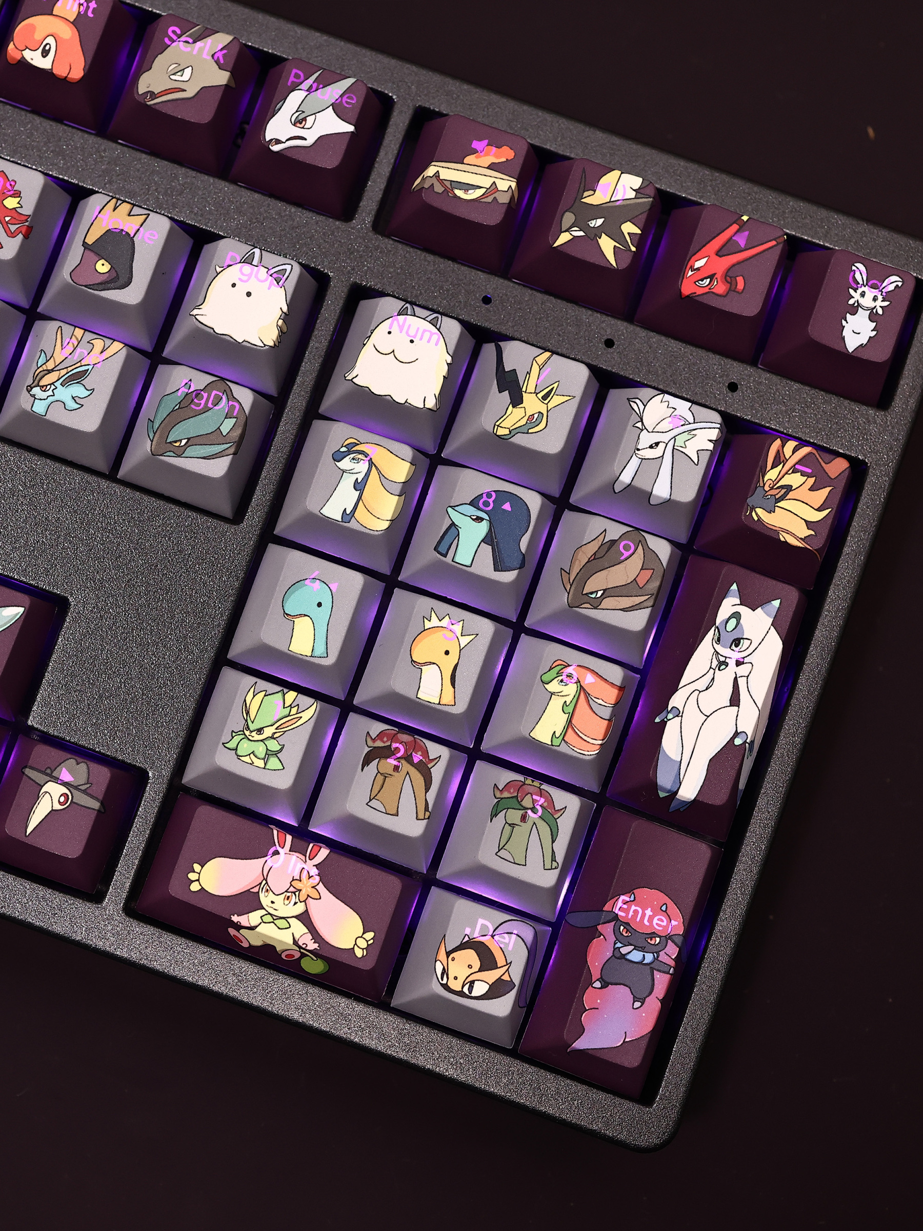 幻獸帕魯全圖鑑角色透光RGB108鍵標準配列衛星軸鍵帽-ZUIHANG SHOP