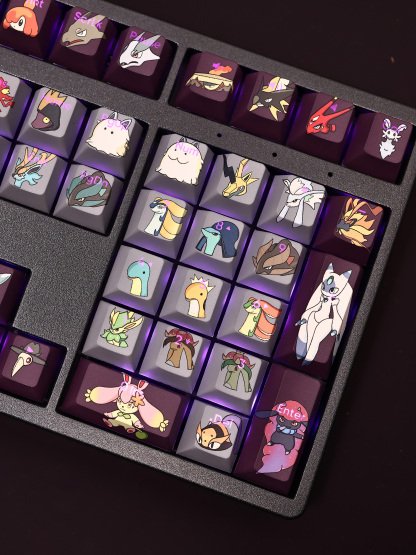 幻獸帕魯全圖鑑角色透光RGB108鍵標準配列衛星軸鍵帽-ZUIHANG SHOP