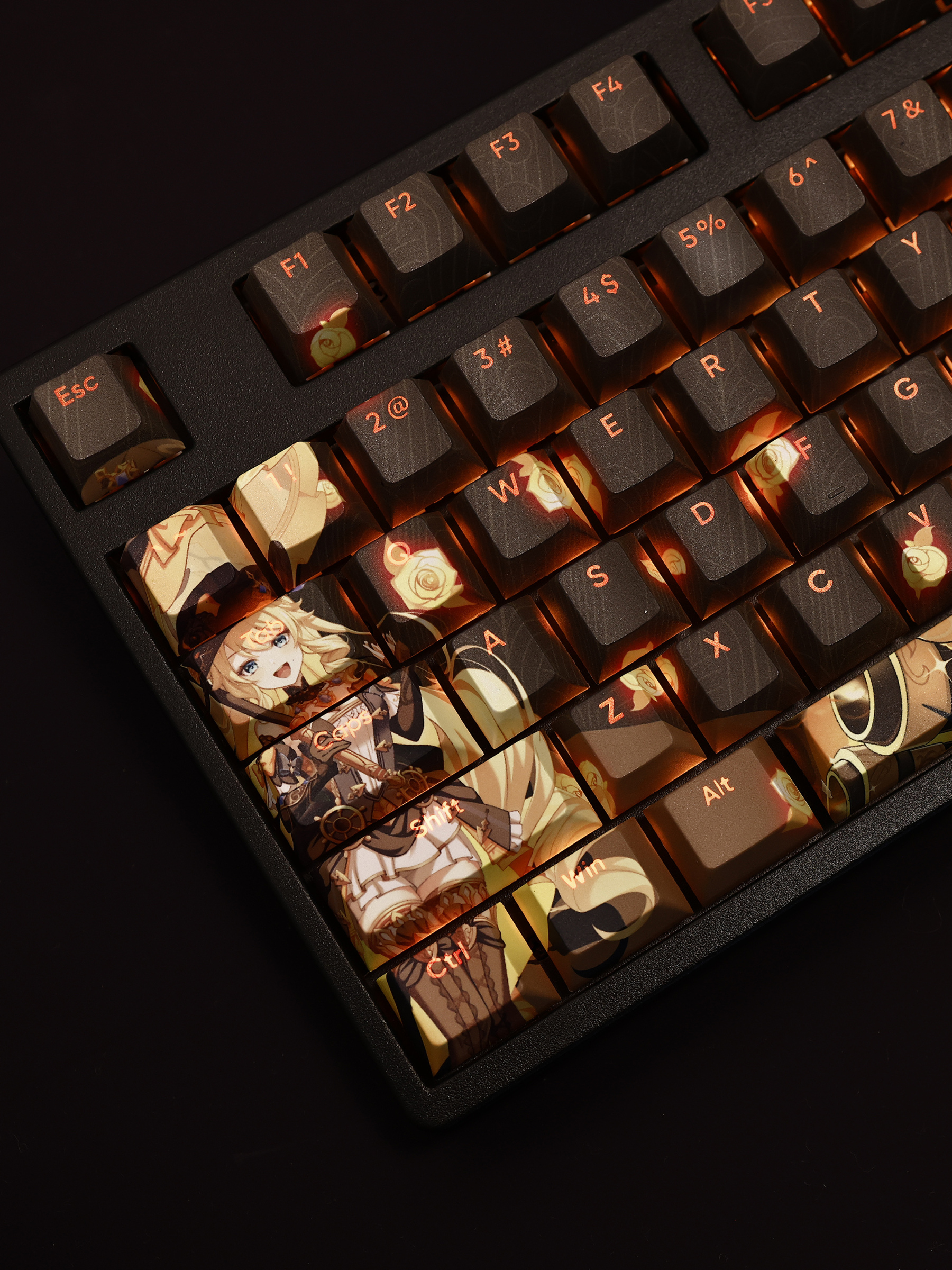 原神娜維婭透光RGB108鍵標準配列衛星軸鍵帽-ZUIHANG SHOP