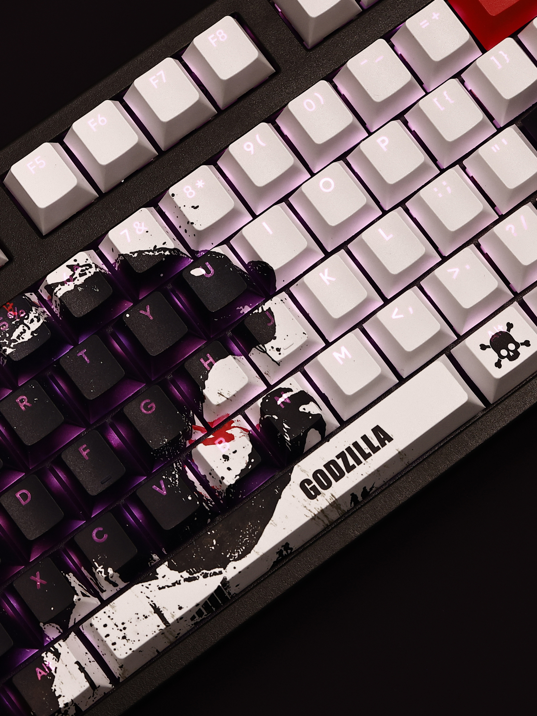 哥吉拉怪獸之王透光RGB108鍵標準配列衛星軸鍵帽-ZUIHANG SHOP