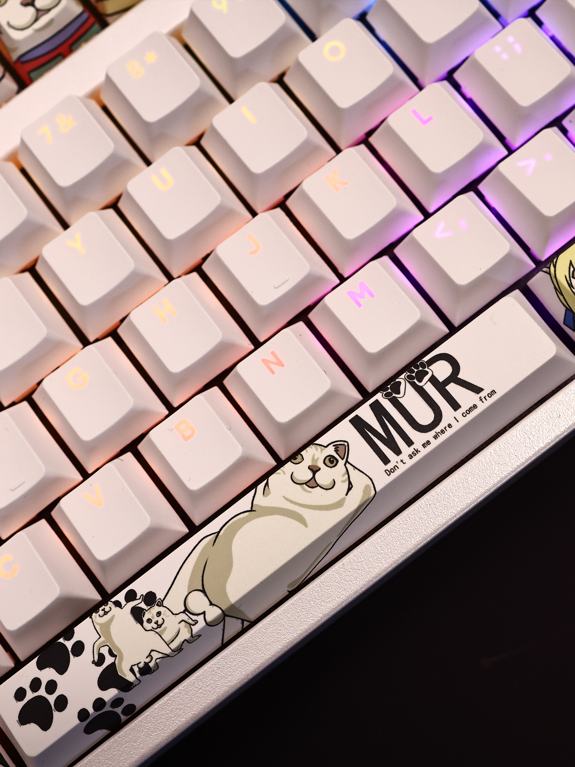 MUR貓原創透光RGB108鍵標準配列衛星軸鍵帽