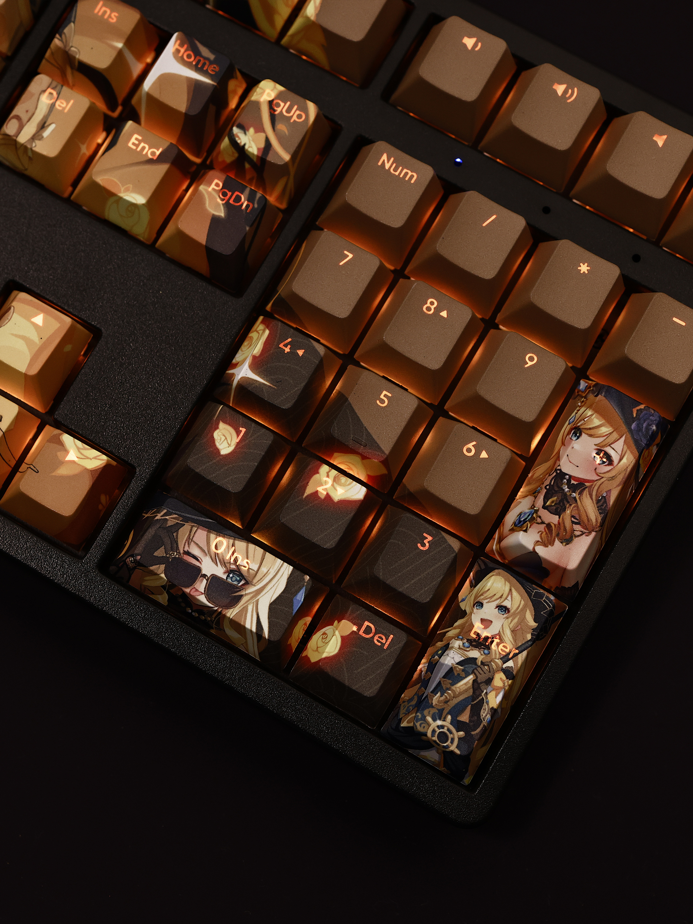 原神娜維婭透光RGB108鍵標準配列衛星軸鍵帽-ZUIHANG SHOP