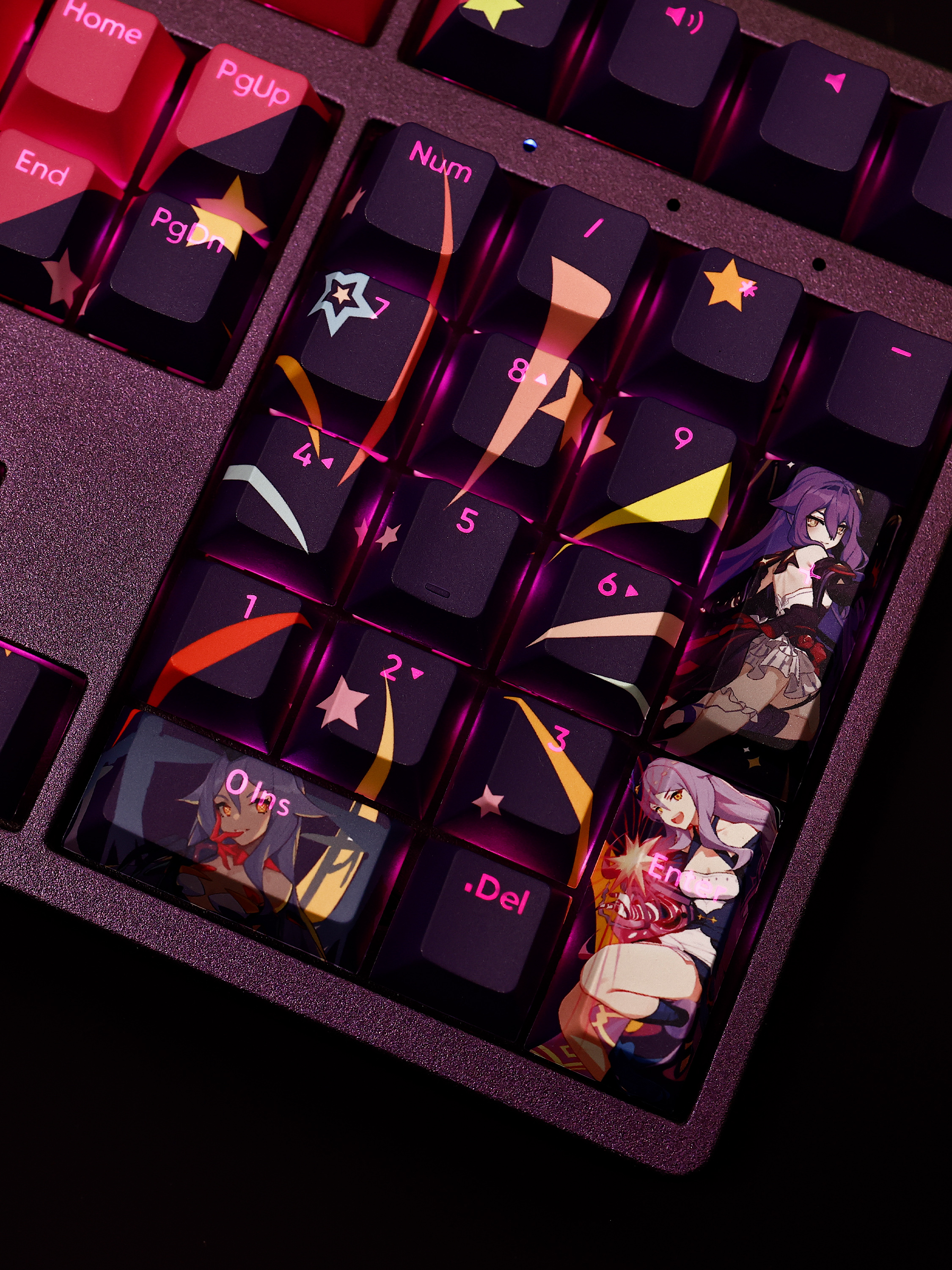 奇蹟魔法少女西琳崩壞3透光RGB108鍵標準配列衛星軸鍵帽-ZUIHANG SHOP