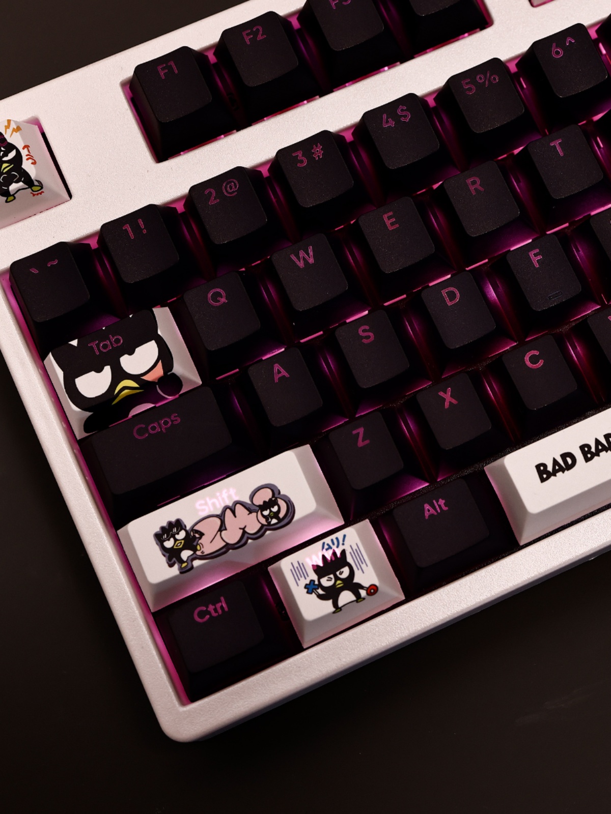 酷企鵝三麗鷗透光RGB108鍵標準配列衛星軸鍵帽-ZUIHANG SHOP