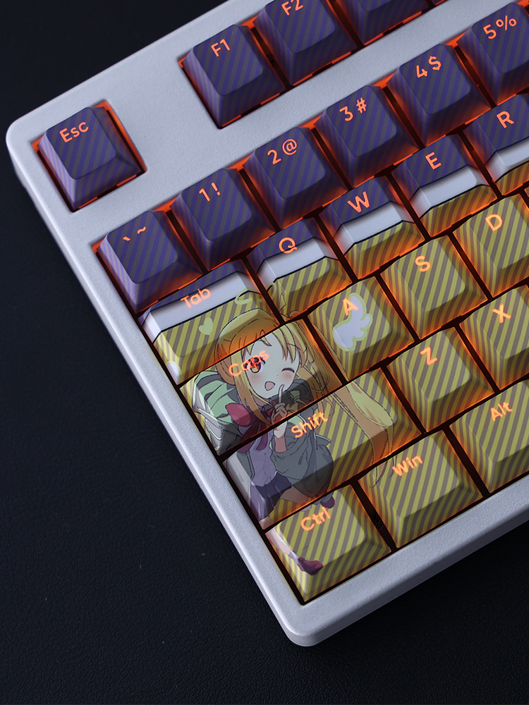 孤獨搖滾伊地知虹夏透光RGB108鍵標準配列衛星軸鍵帽-ZUIHANG SHOP